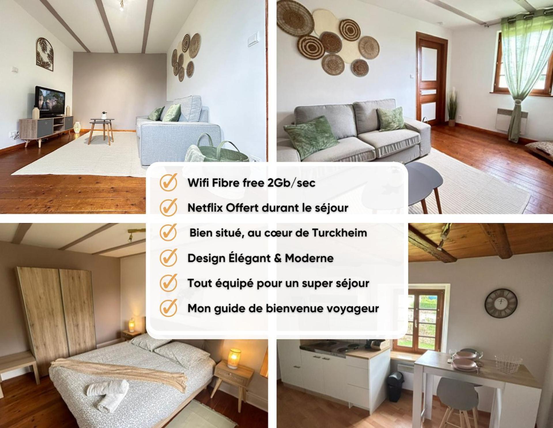 Le Cocon Du Vignoble - Free Wifi - Netflix Lägenhet Turckheim Exteriör bild